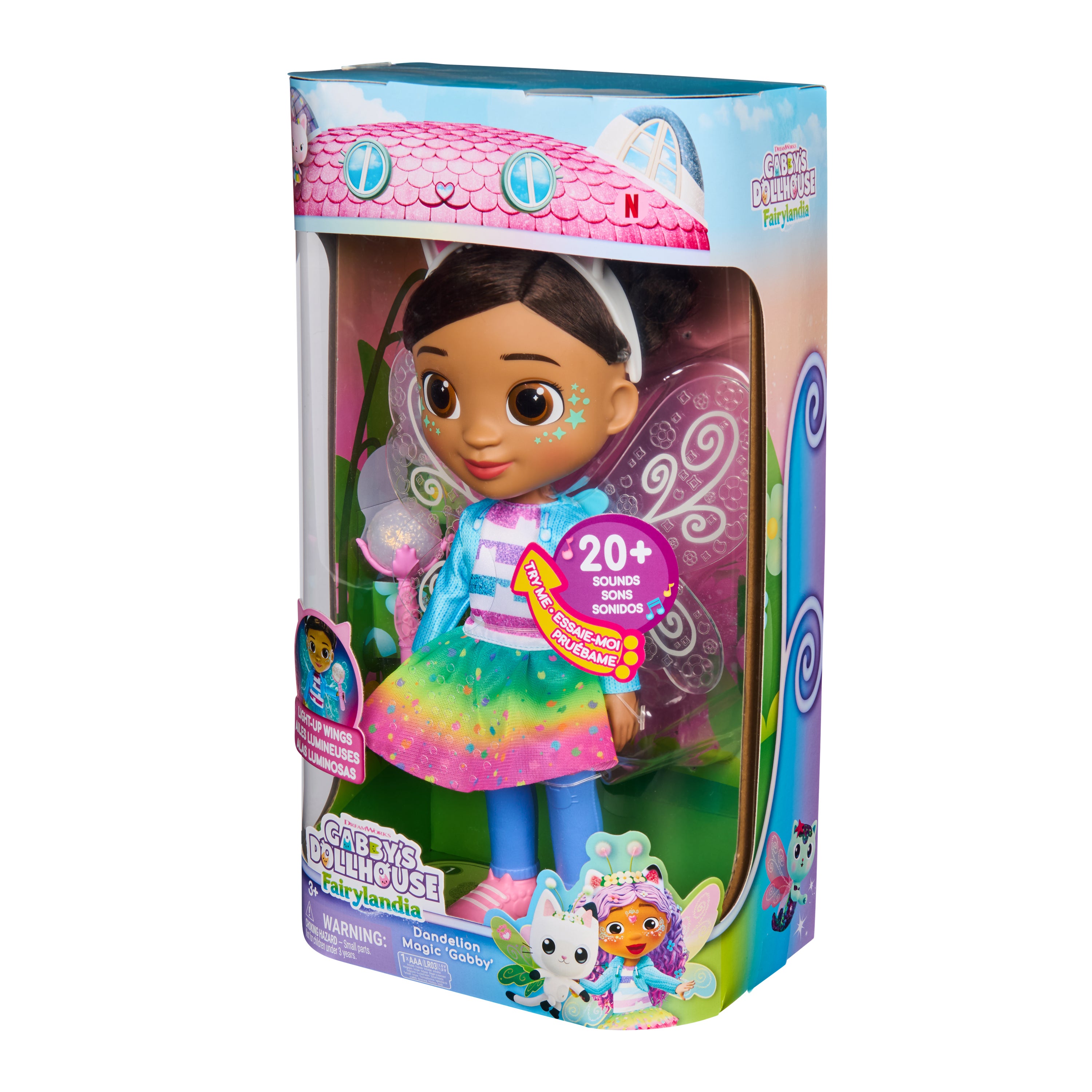 Gabby's Dollhouse Dandelion Magic Gabby-dukke med lysende vinger