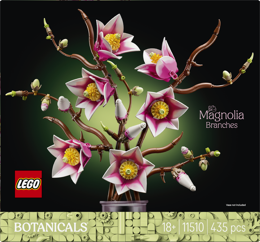 LEGO® Botanicals Magnolia-grener, blomsterdekorasjon 11510
