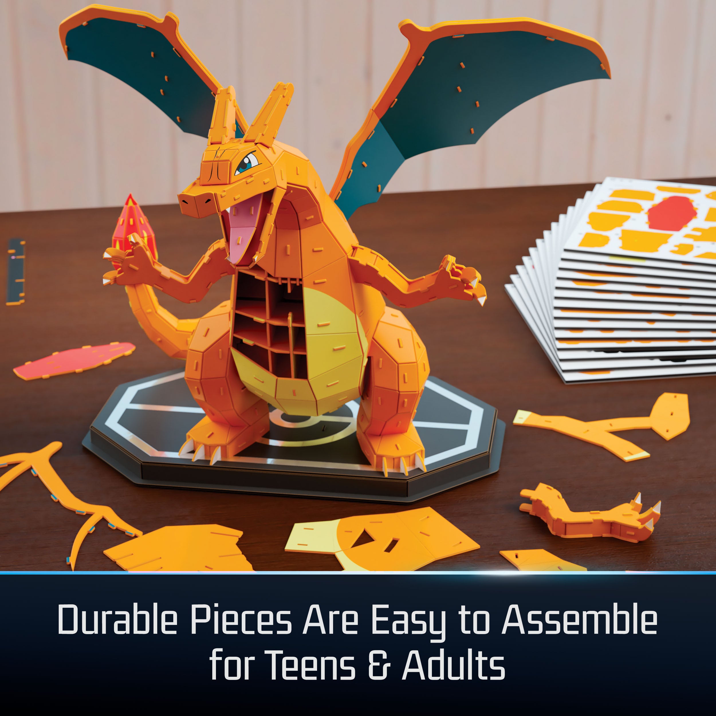 4D Build Pokémon Charizard 3D-modellsats 223 deler