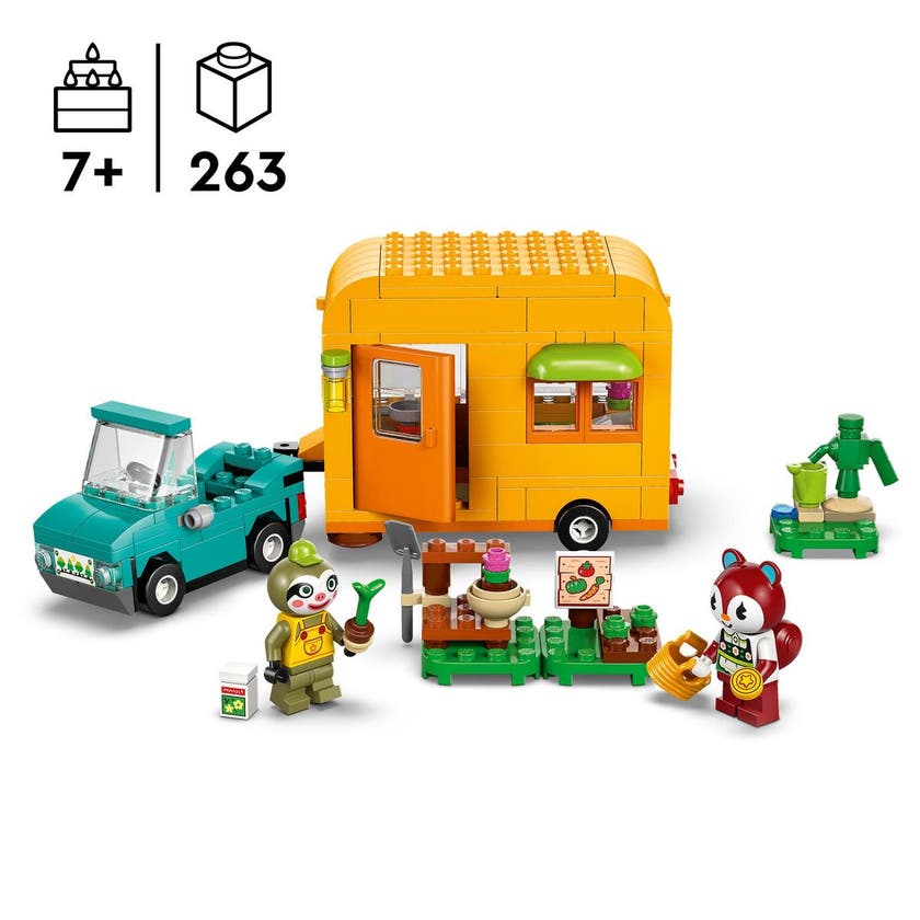 LEGO Animal Crossing 77054, Leif med campingvogn og hagebutikk