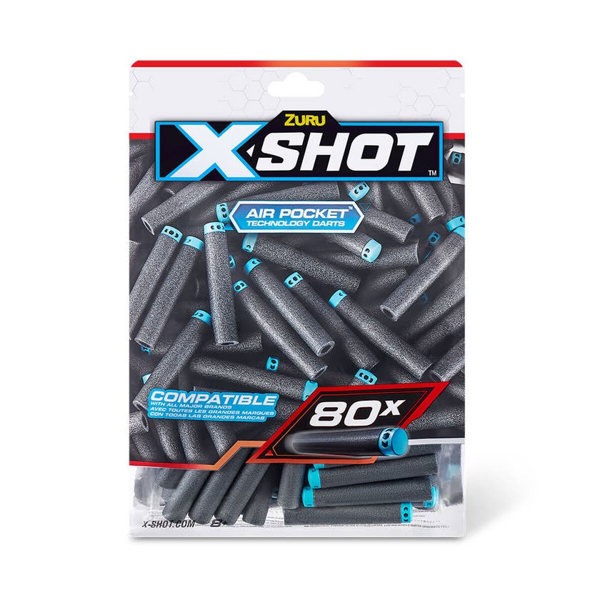 X-Shot, Excel 80-pk påfyllingspiler Foliepose