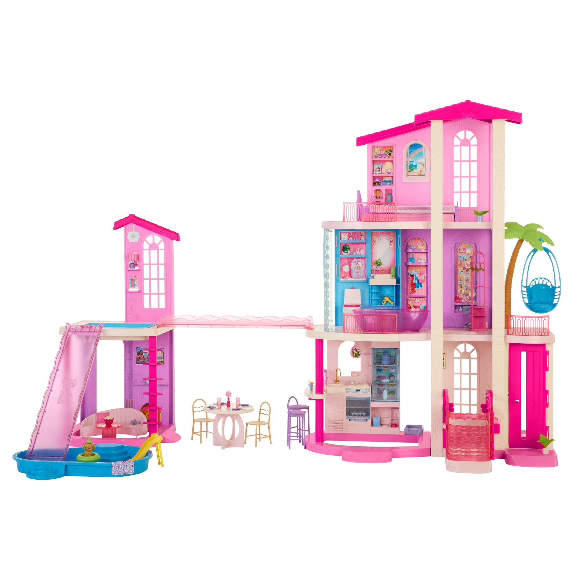 Barbie Dreamhouse med 2 hus, bassenger og sklie