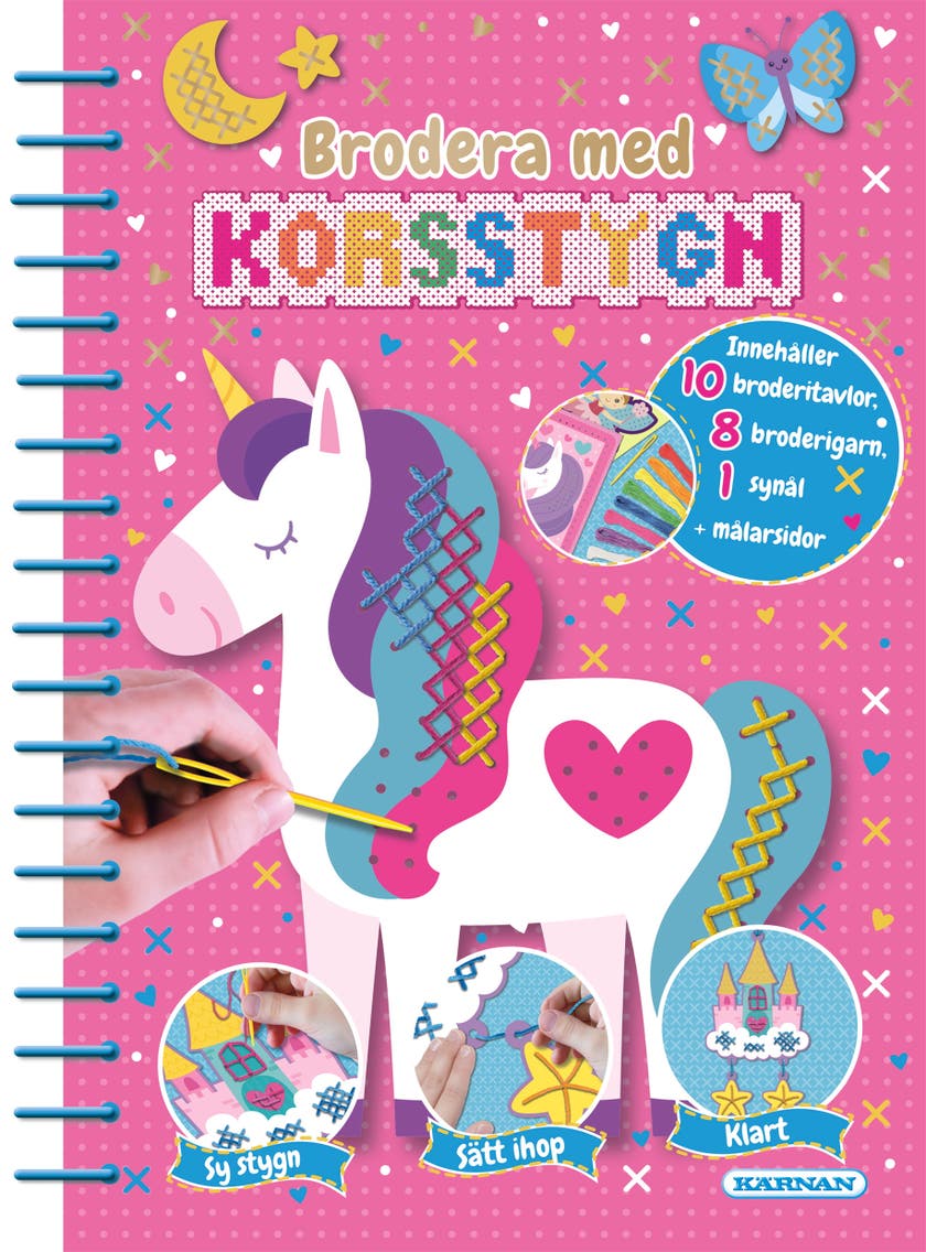 Aktivitetsbok Broderi med korsstygn