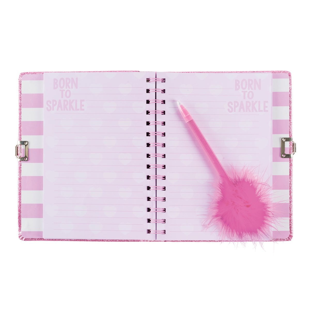 Make it Real, Born To Sparkle Glitter Journal Og Penn