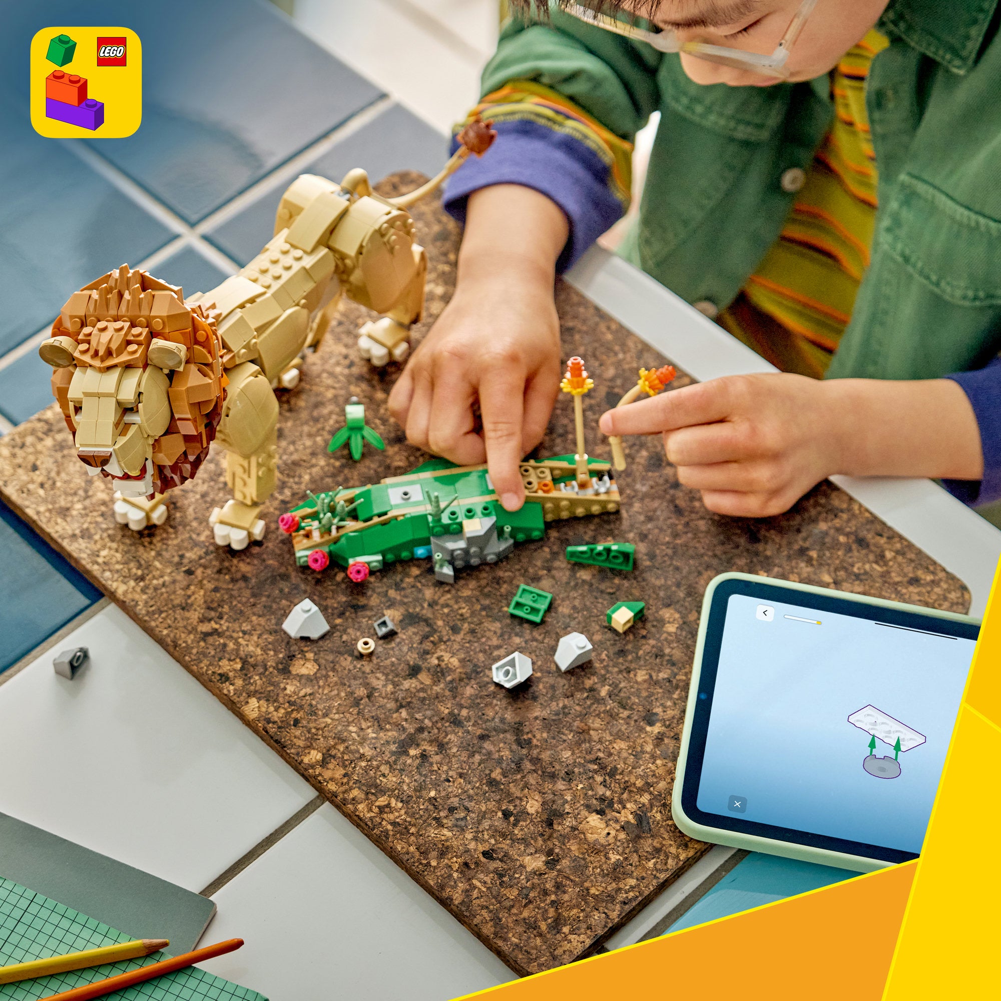 LEGO® Creator 3-i-1 Ville dyr: Majestetisk løve 31386