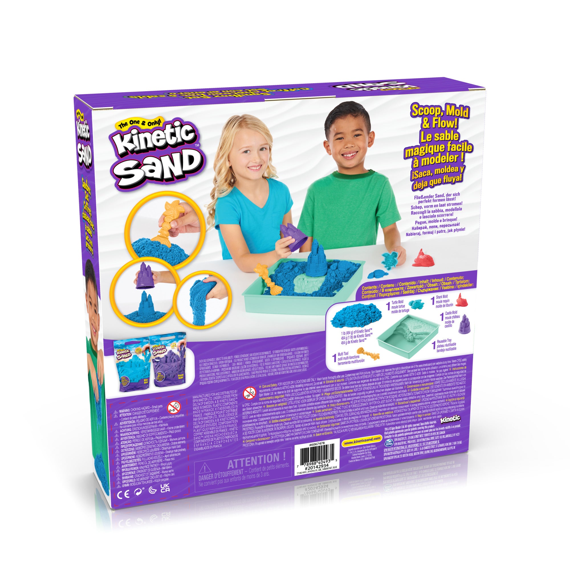 Kinetic Sand, sandkasse-sett – blå