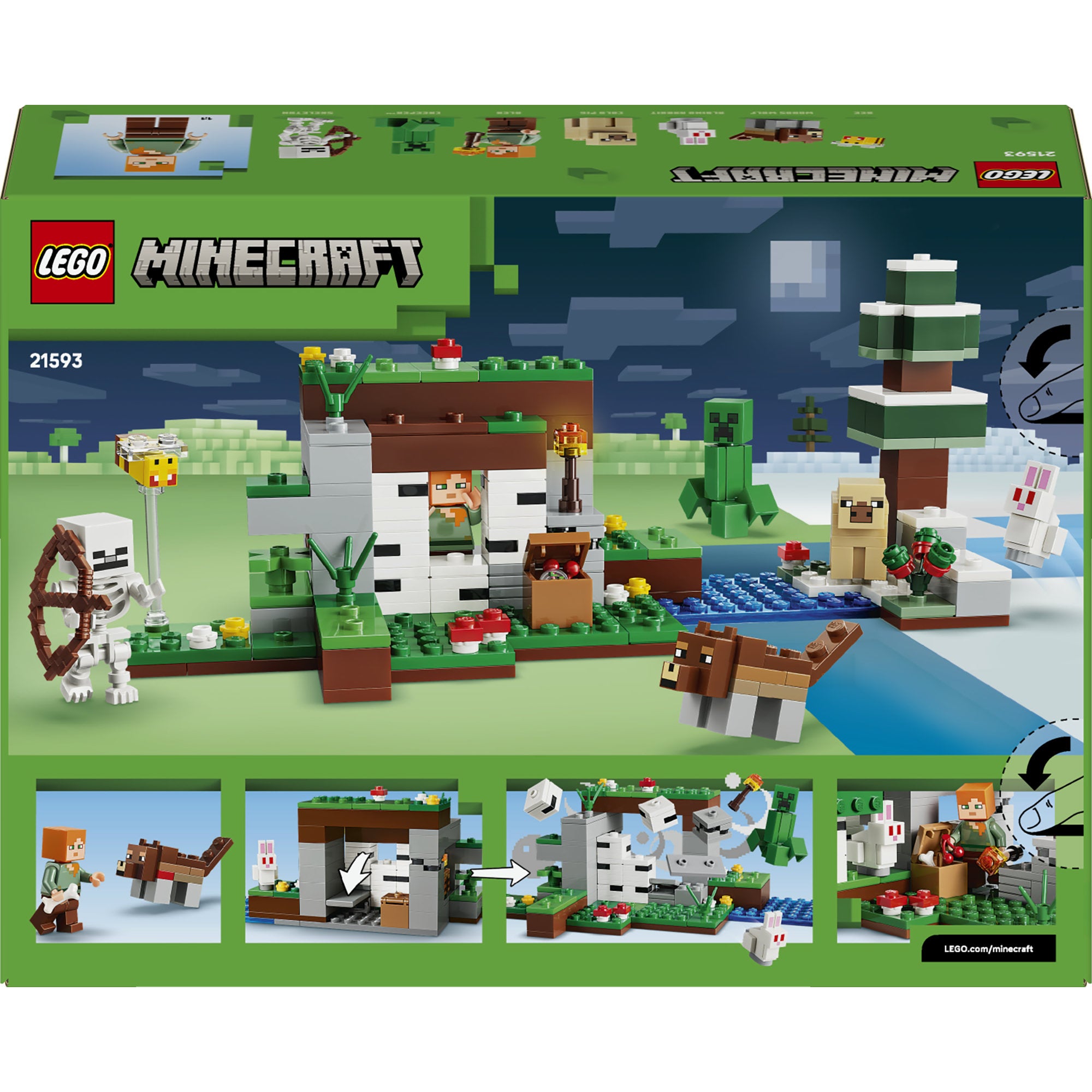 LEGO® Minecraft® Eventyr den første natten, byggeleke 21593