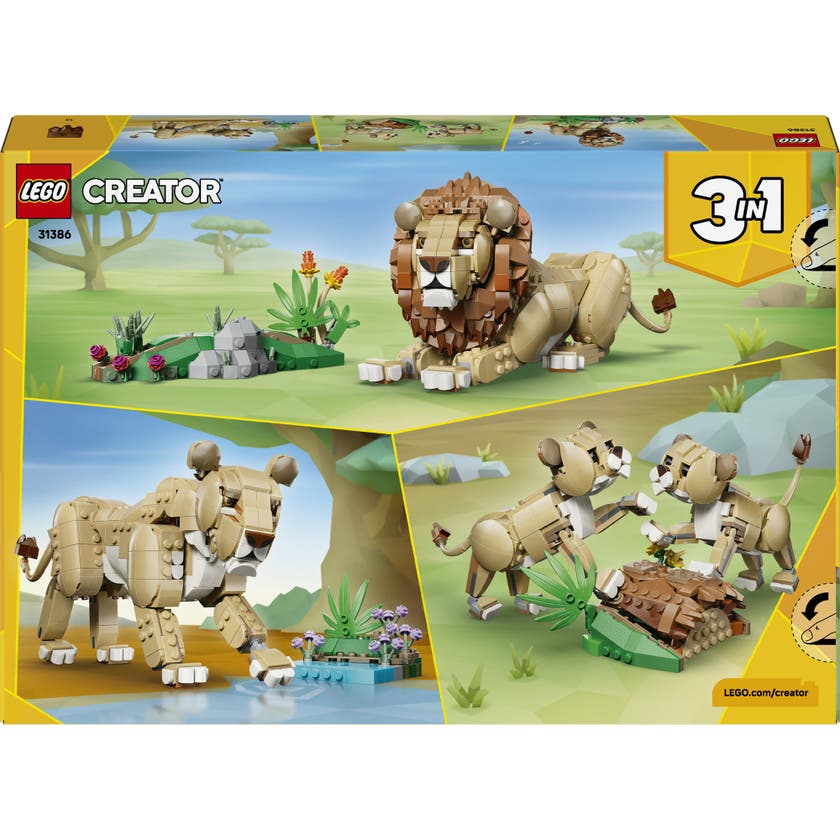 LEGO® Creator 3-i-1 Ville dyr: Majestetisk løve 31386