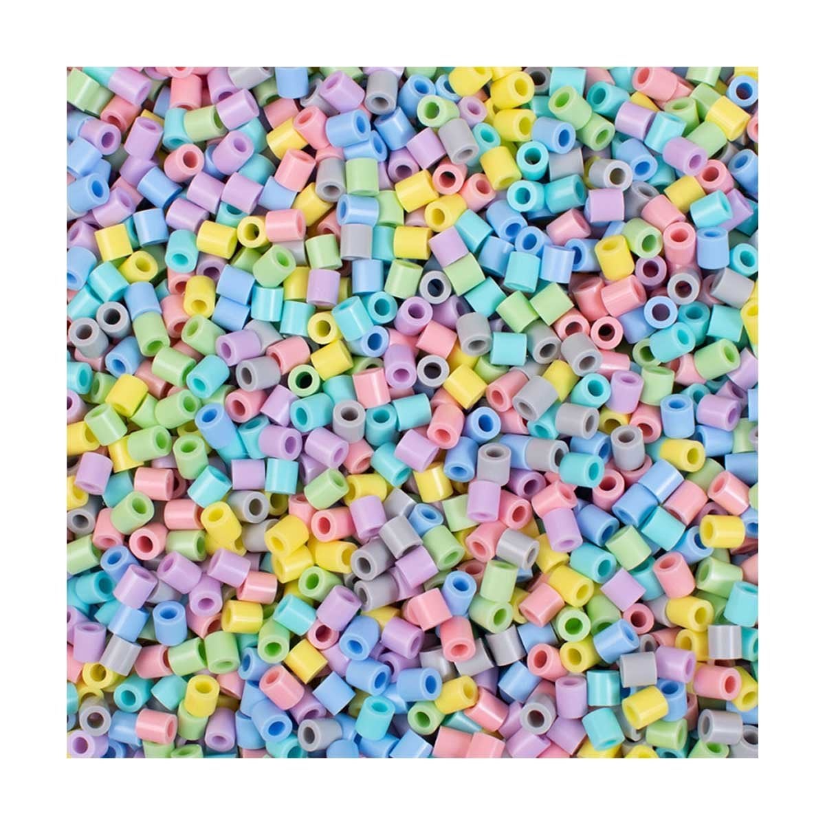 Rørperler i bøtte 5000 stk pastell