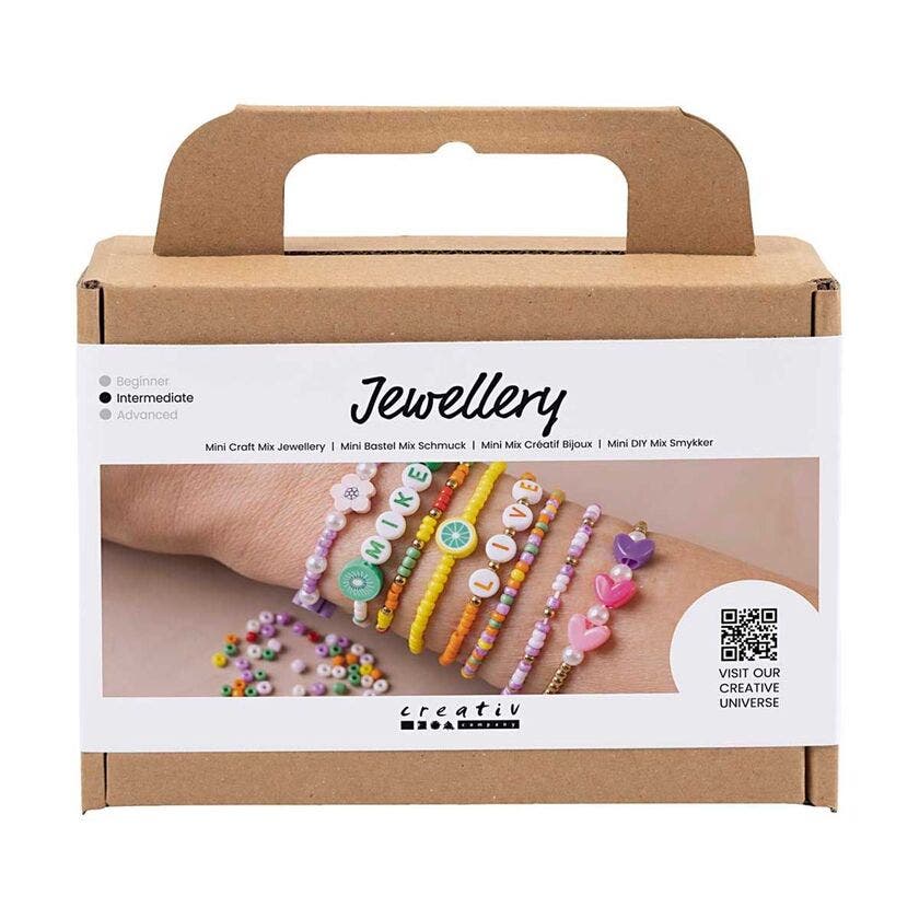 Mini DIY Mix Smykker, Fargerike Armbånd, 1 Forp.