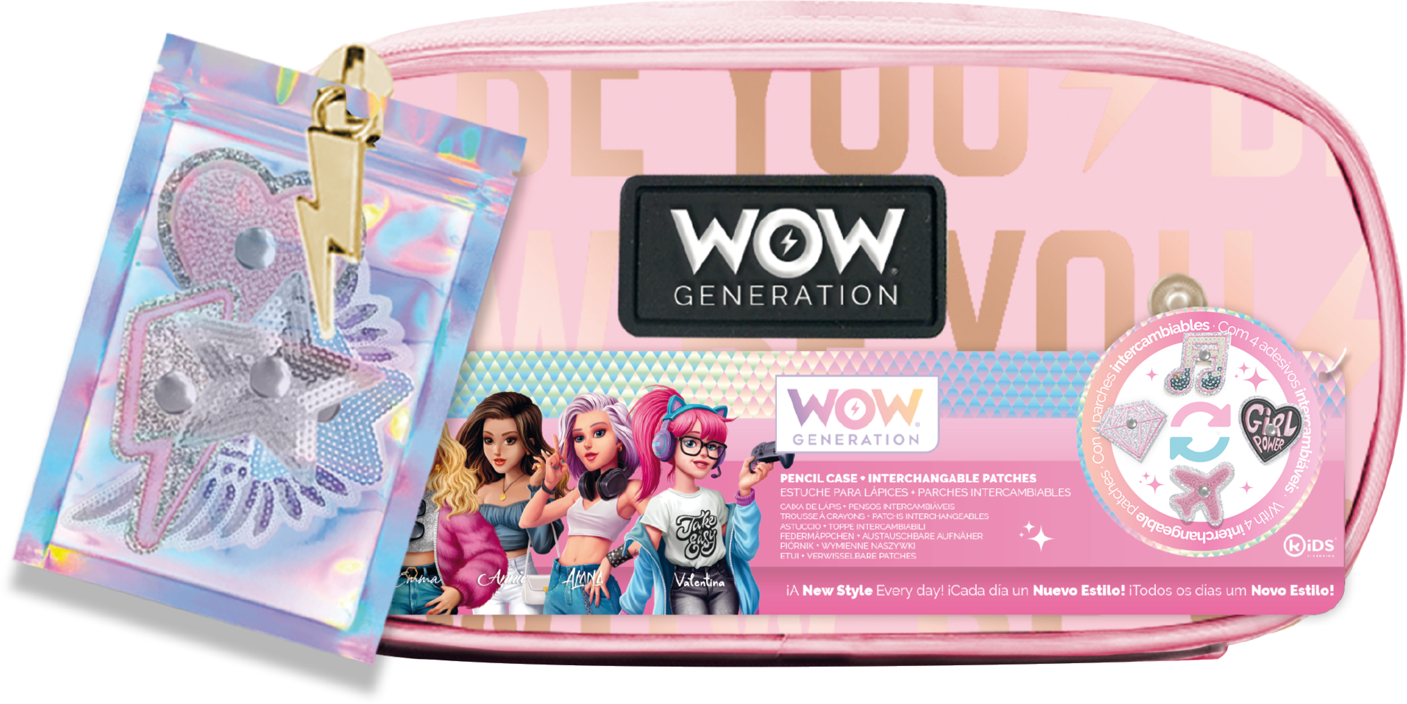 WOW Generation, Pennal med Patches, 23X11 cm