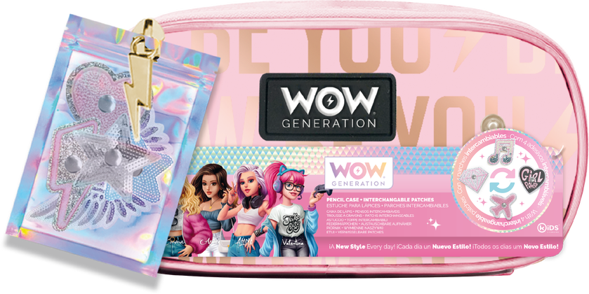 WOW Generation, Pennal med Patches, 23X11 cm