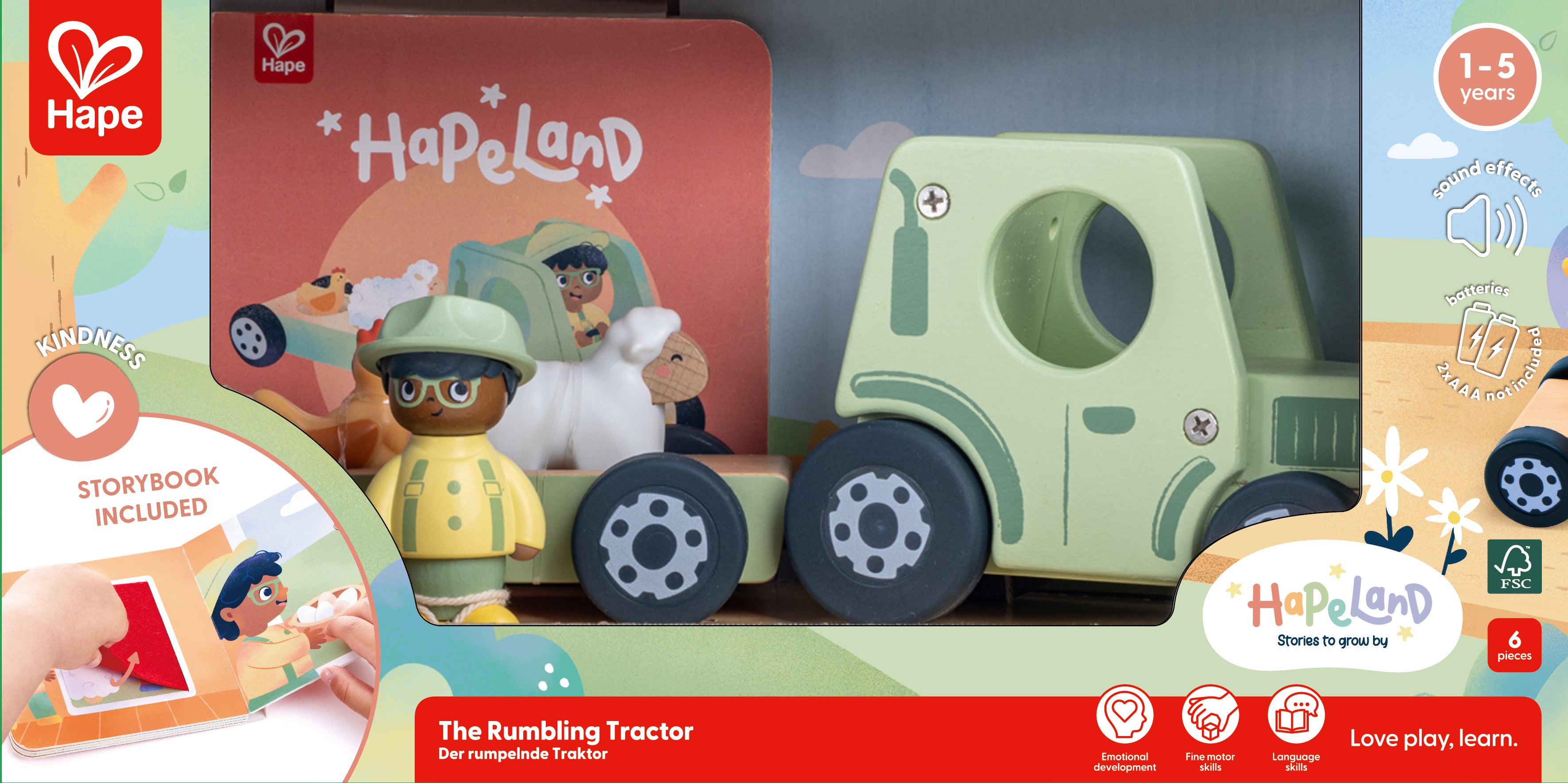 Hape The Rumbling Tractor With Sound