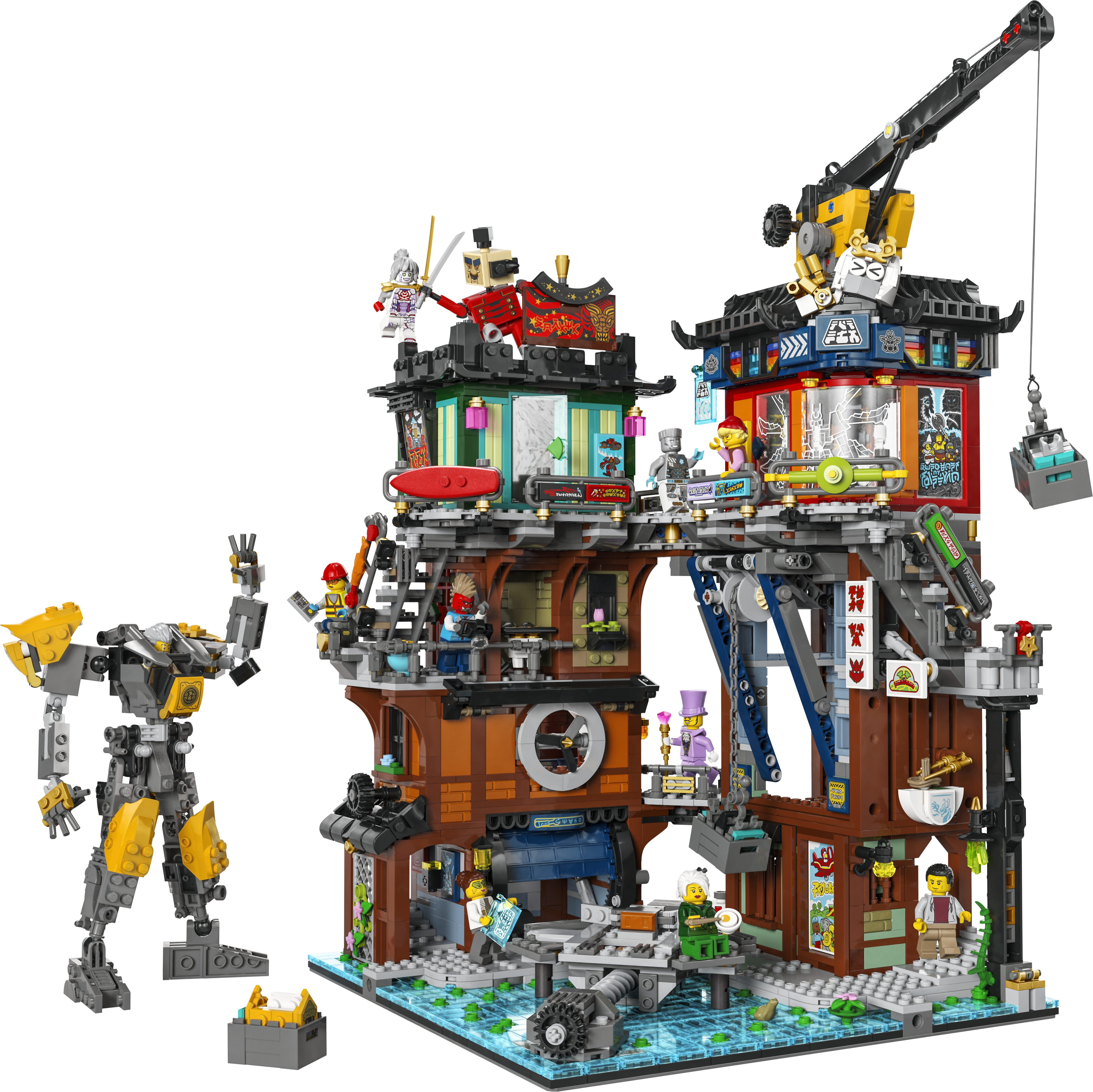 LEGO® NINJAGO® bys verksteder. Byggbart ninja-lekesett 71837