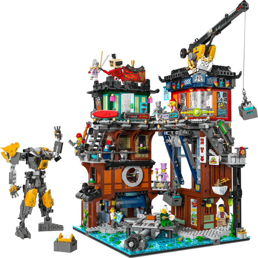 LEGO® NINJAGO® bys verksteder. Byggbart ninja-lekesett 71837