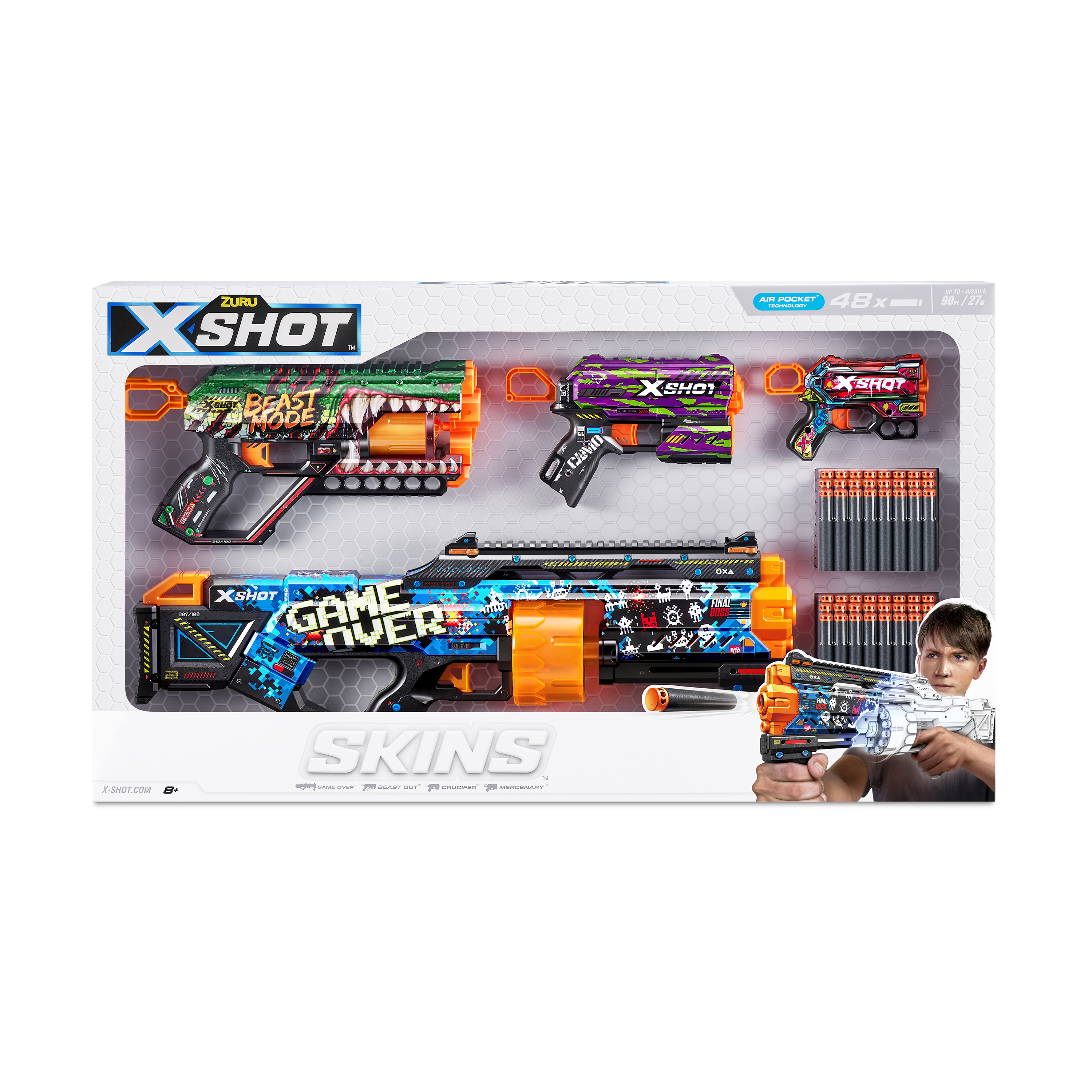 XSHOT Skins Mix Combo Last Stand, Griefer, Flux og Menace