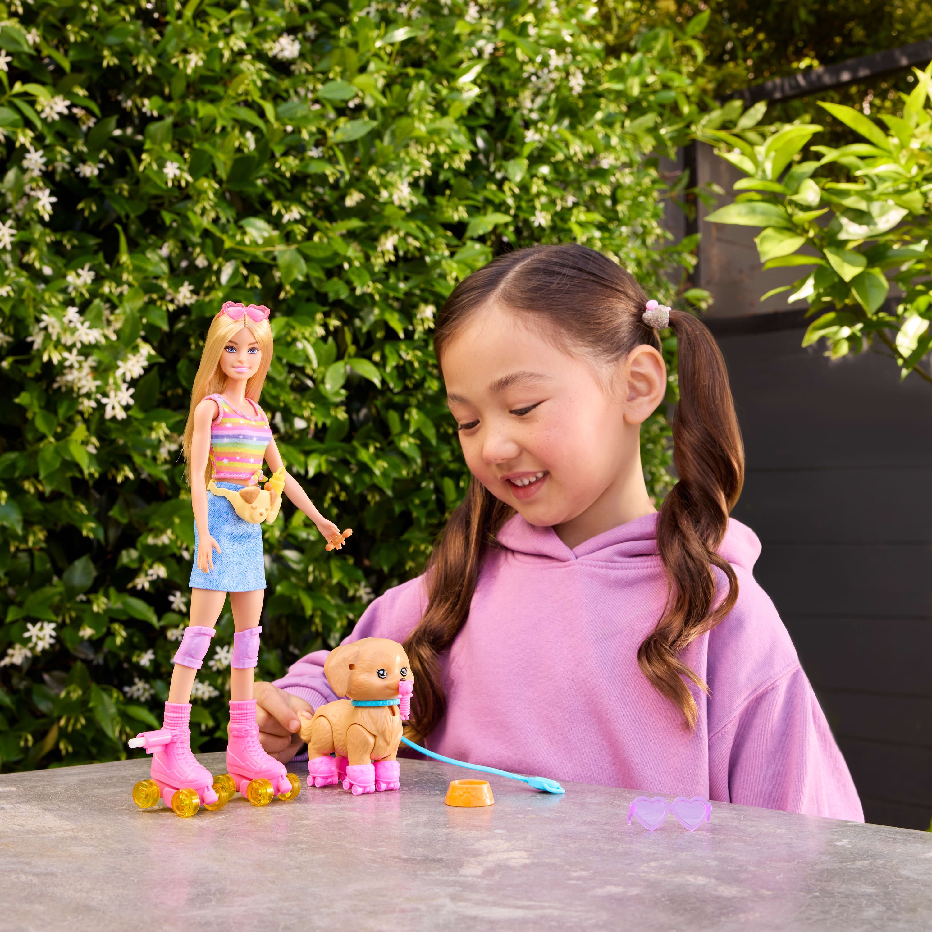 Barbie Skate and Run Pup Dukke med Valp