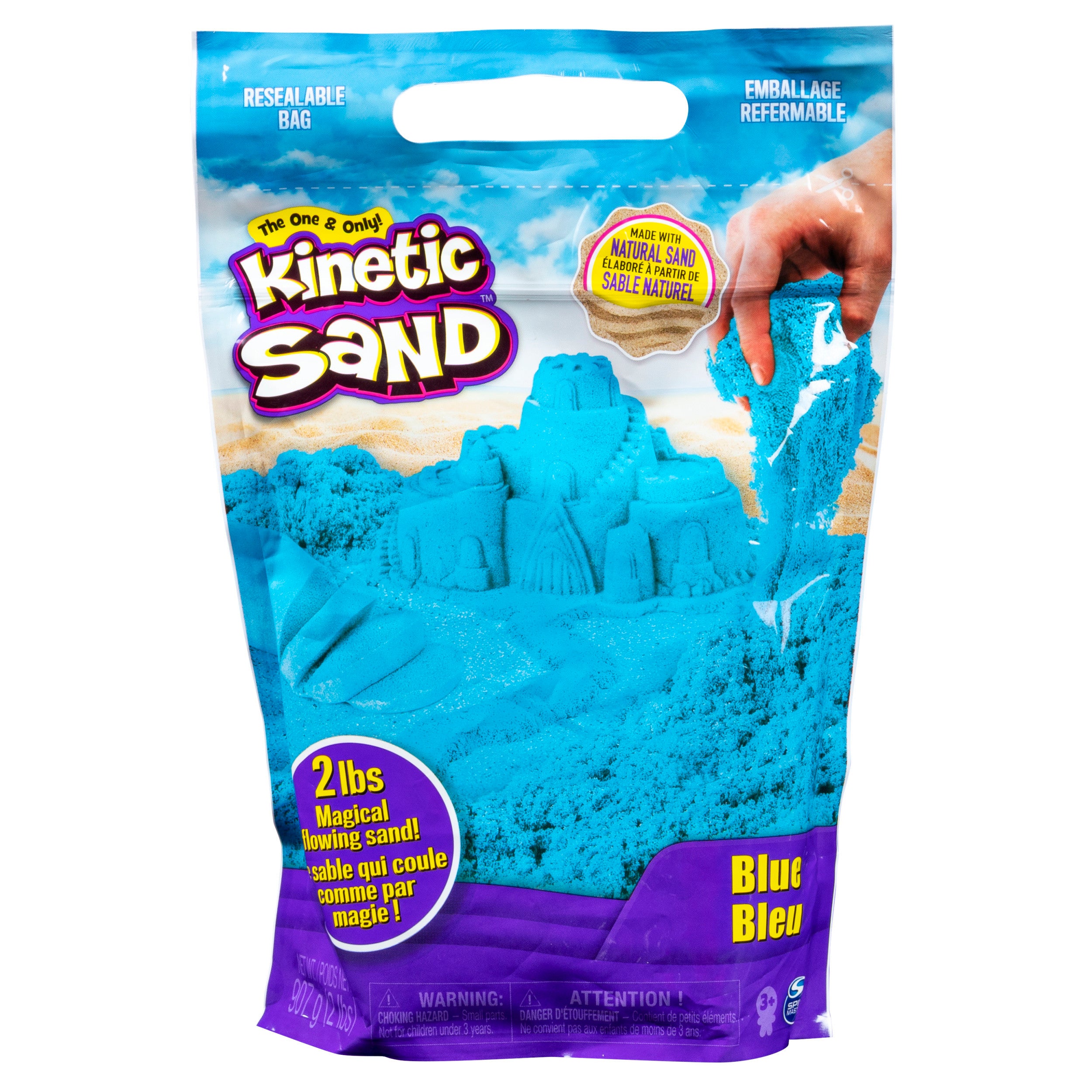 Kinetic Sand fargepakke 0,9 kg – blå, grønn eller lilla