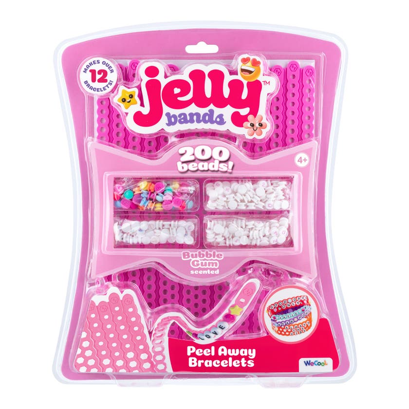 JELLY BANDS Armbånd – bringebær, tyggegummi og kirsebær