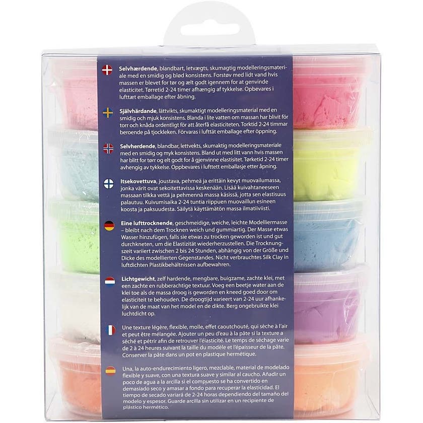 Silk Clay®, blandede farger, Basic 2, 10x40 g