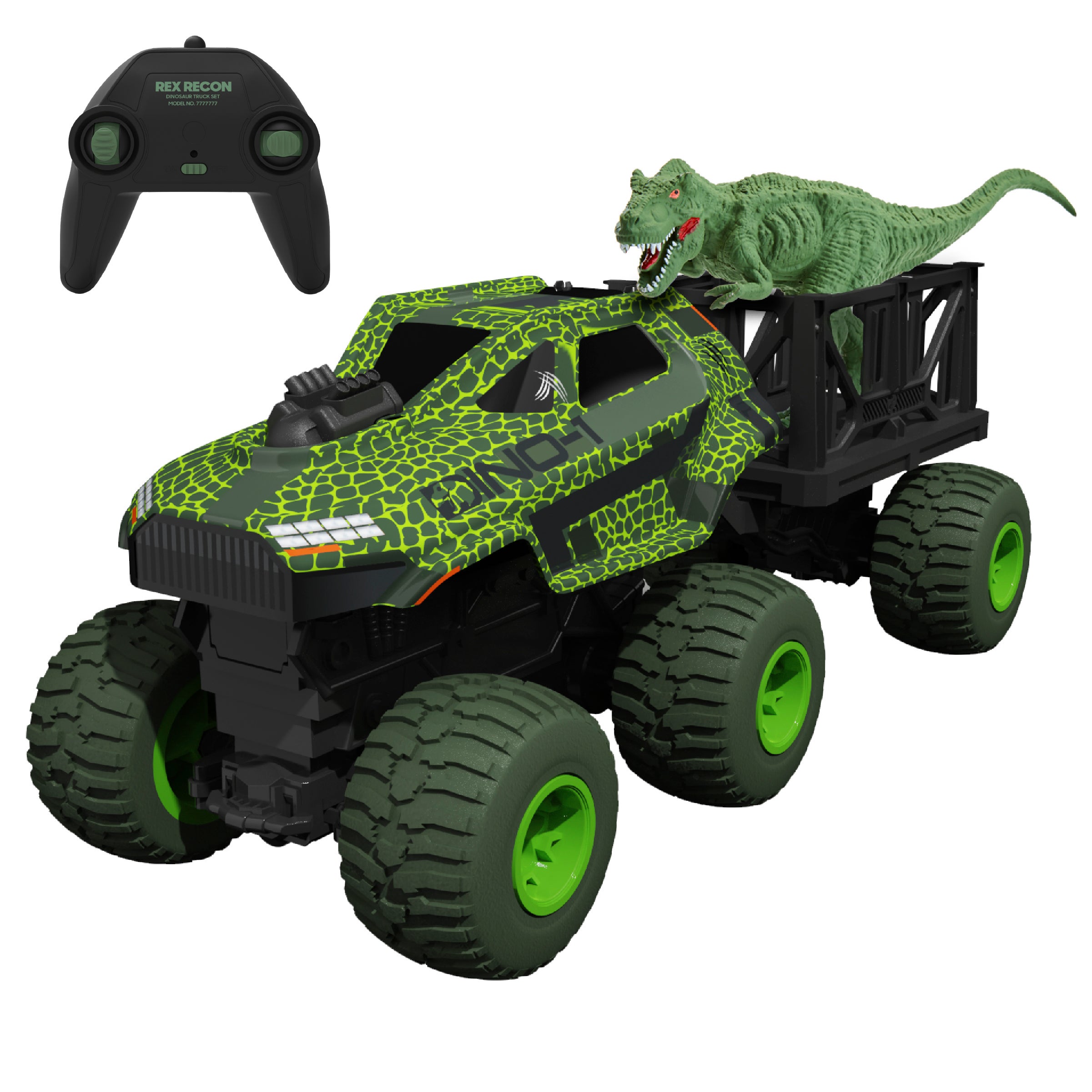 Sharper Image Rex Recon radiostyrt lastbil med dinosaur