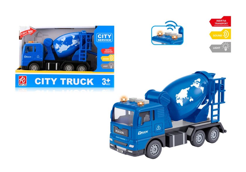 Rapid Speed - Sementbil 1:32 blå lyd og lys