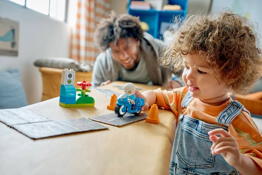 Blå politimotorsykkel