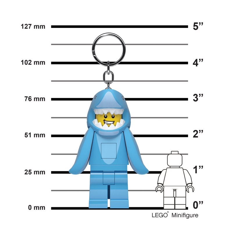LEGO ICONIC, SHARK SUIT GUY Nøkkelring med LED-lys
