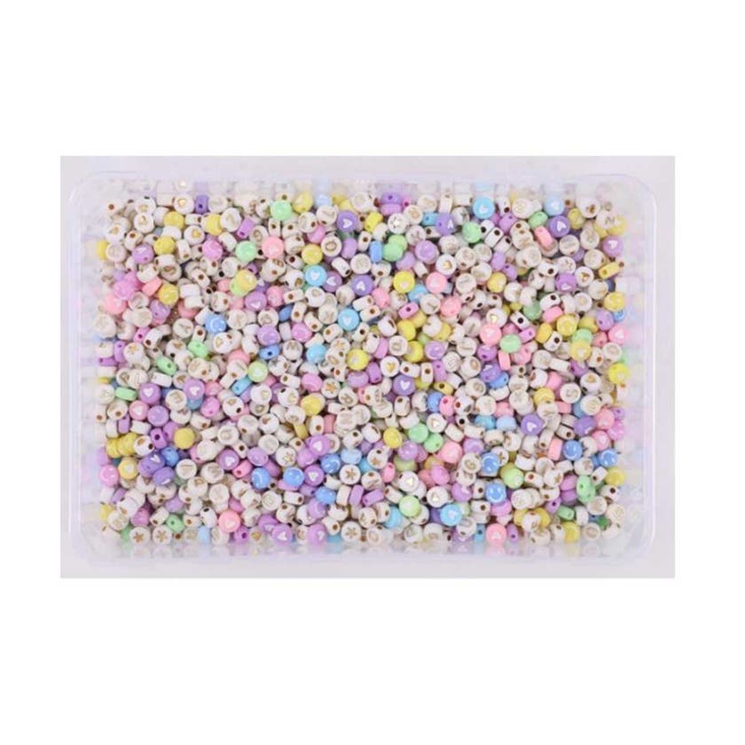 Bokstavperler pastellmiks L