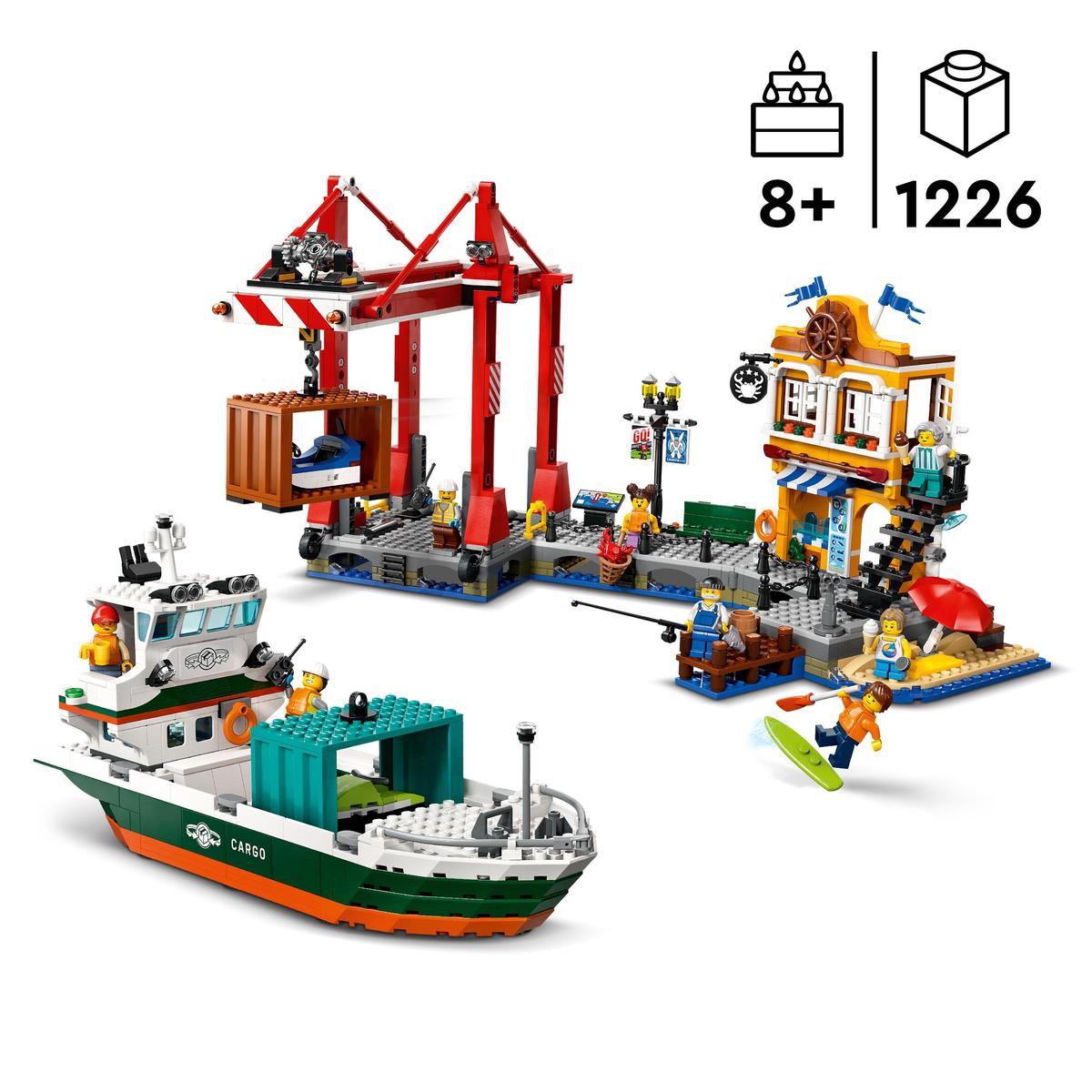 LEGO City 60422 Kysthavn med lasteskip | LEGO - Lekia.no