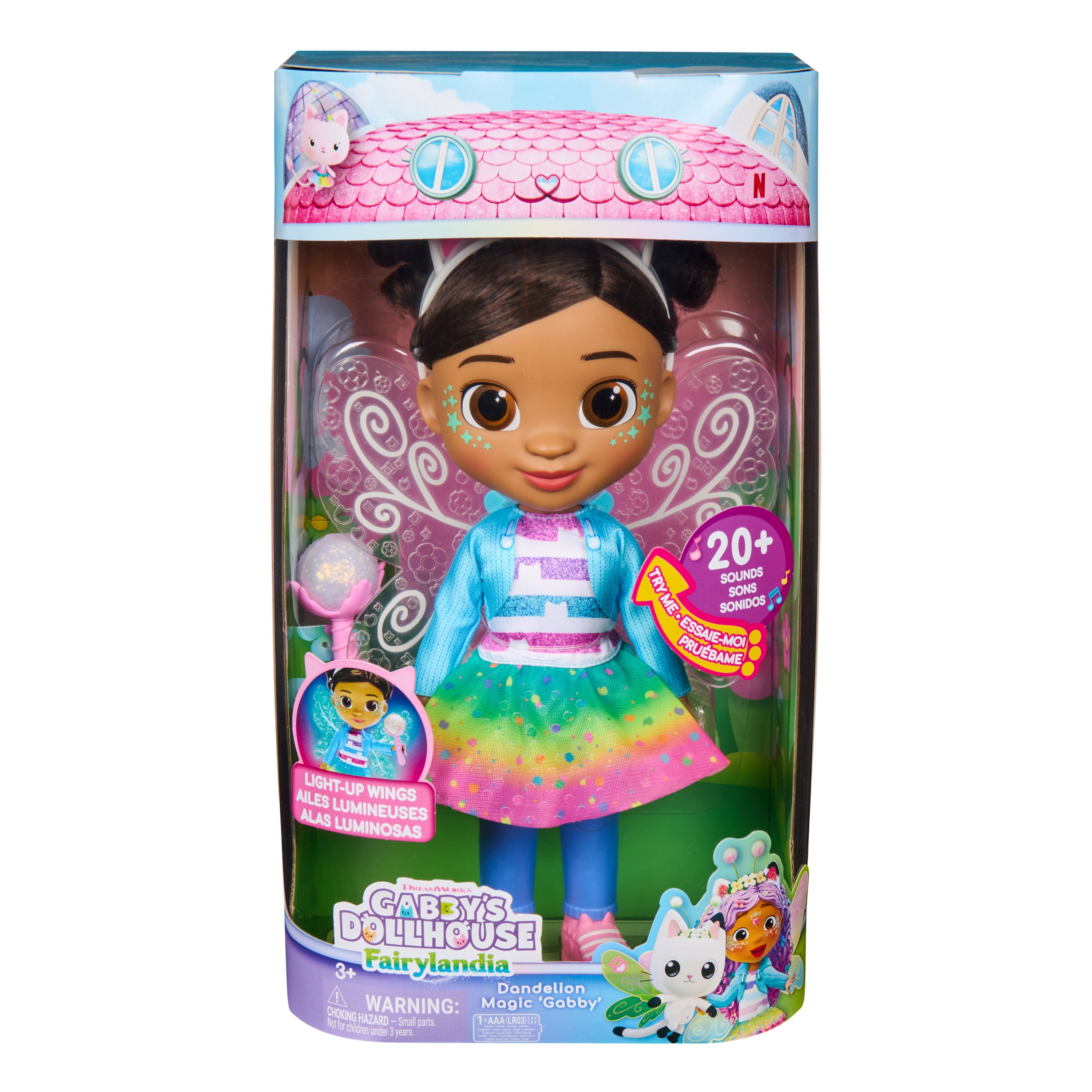 Gabby's Dollhouse Dandelion Magic Gabby-dukke med lysende vinger