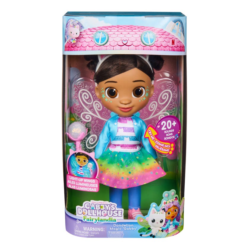Gabby's Dollhouse Dandelion Magic Gabby-dukke med lysende vinger