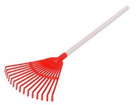 Plasto - Løvrake med treskaft asst farger