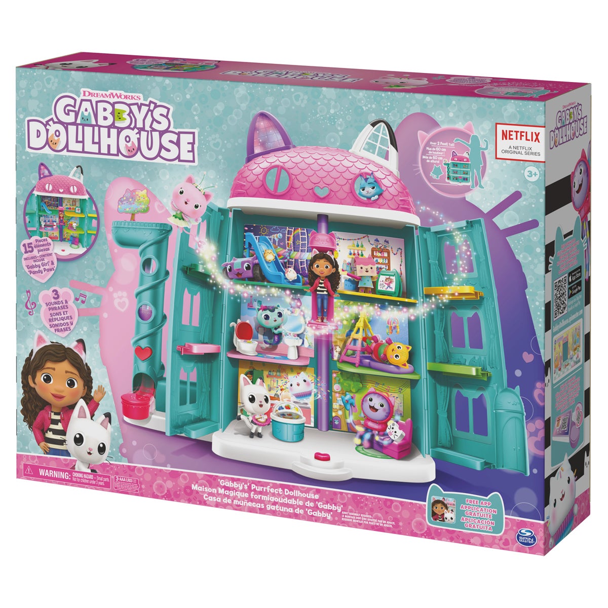 Gabby's Dollhouse Purrfect Dukkehus med 2 dukker og møbler