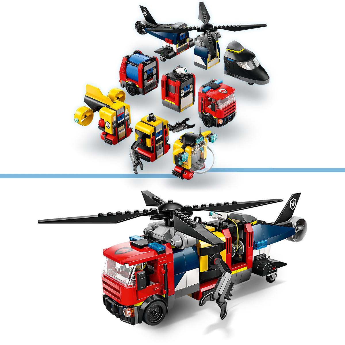 LEGO City Great Vehicles 60462, Helikopter, brannbil og ubåt