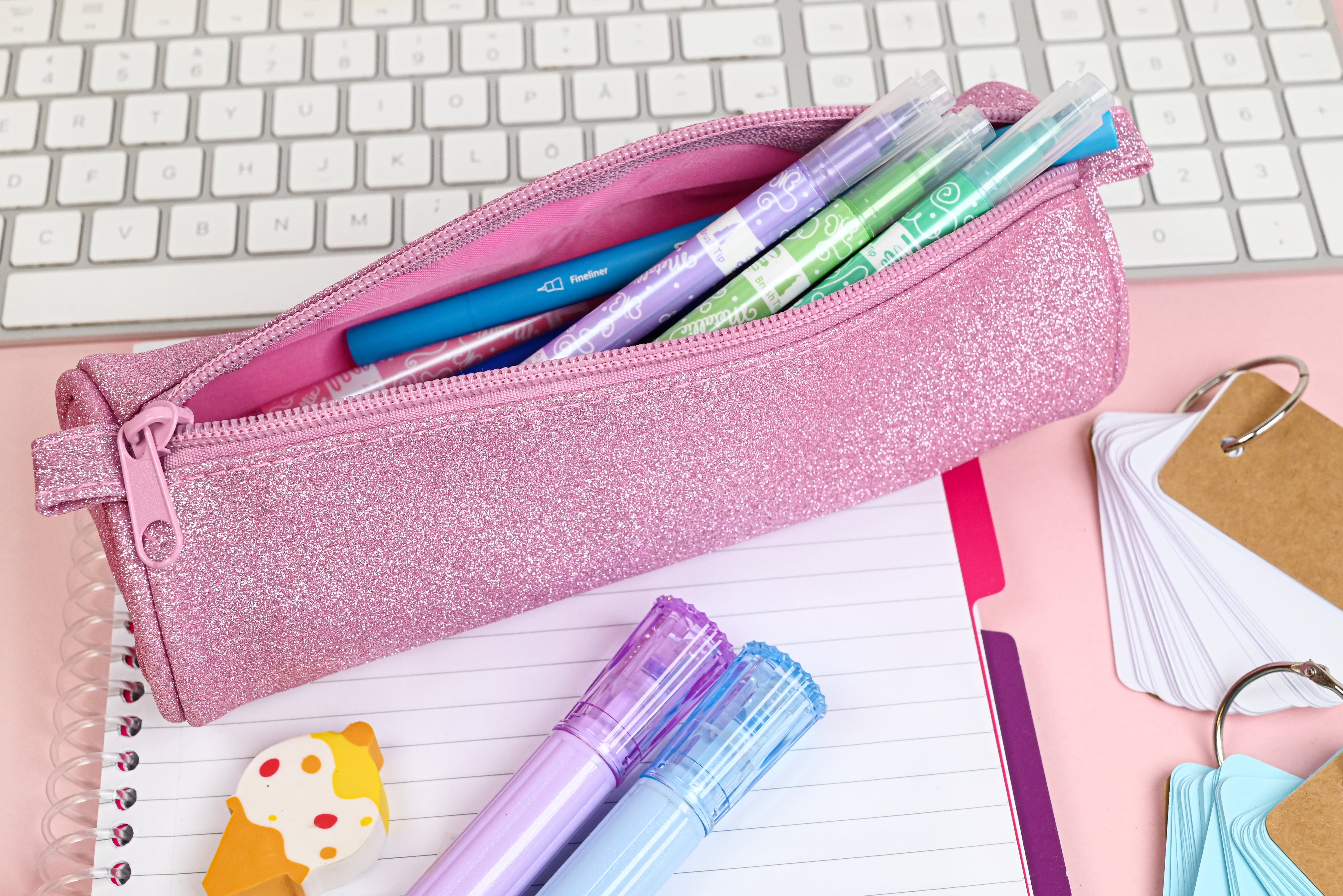 Penalhus Glitter Rosa