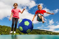 Kjempefotball, 50 cm Blå/Limegrønn