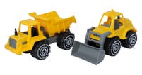 Plasto - Frontlaster gul 1623 & Dumper gul 1690 i display