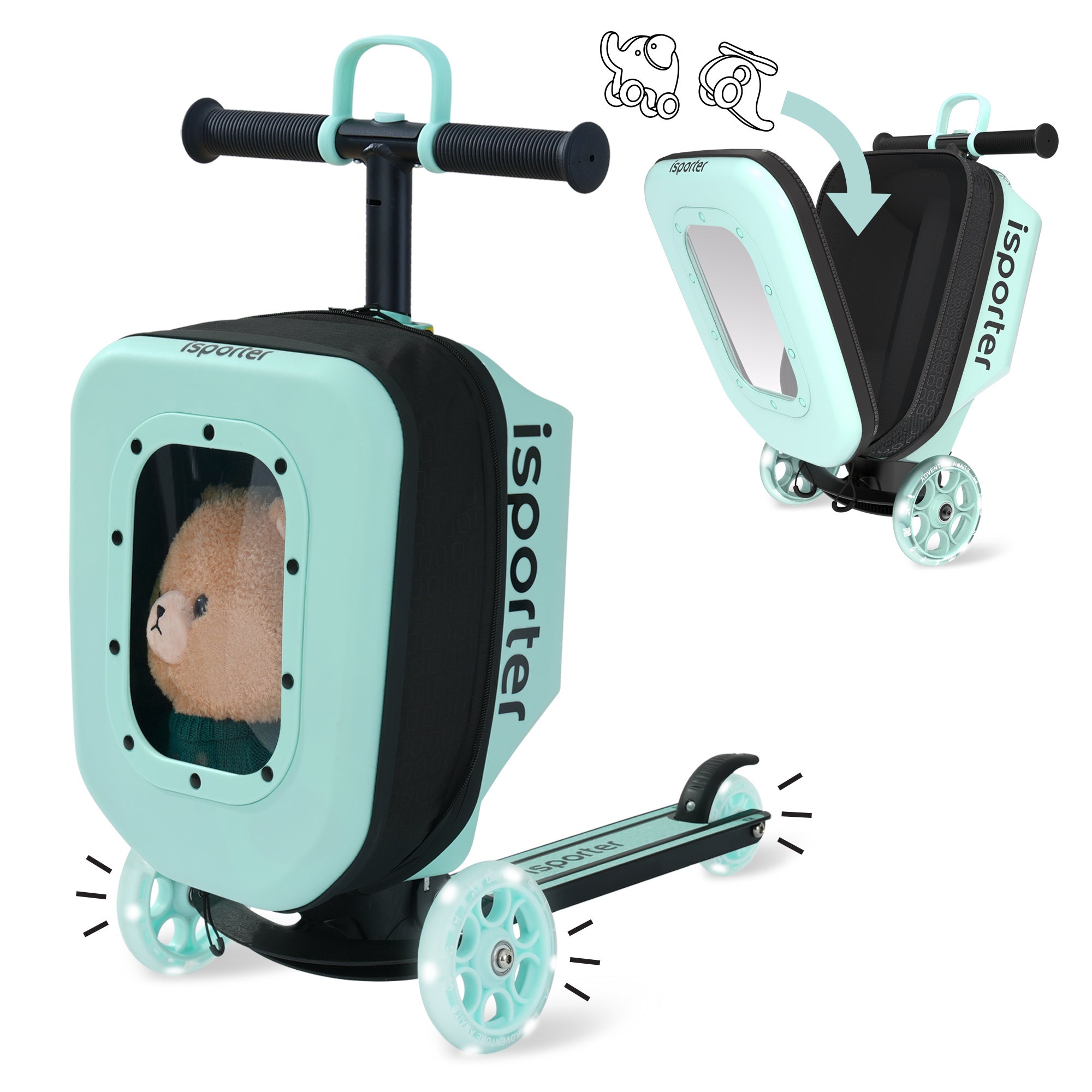 Skills - Scooter med veske grønn