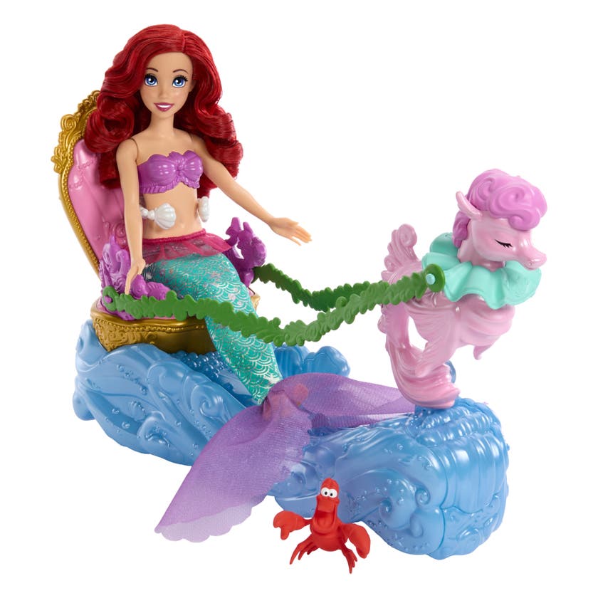 Disney Princess Ariel med vogn og sjøhest