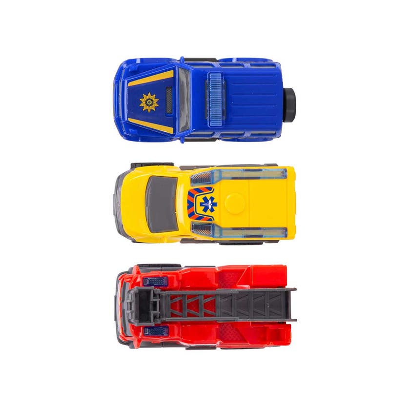 Dickie Toys 3-pakning Mini Redningskjøretøy