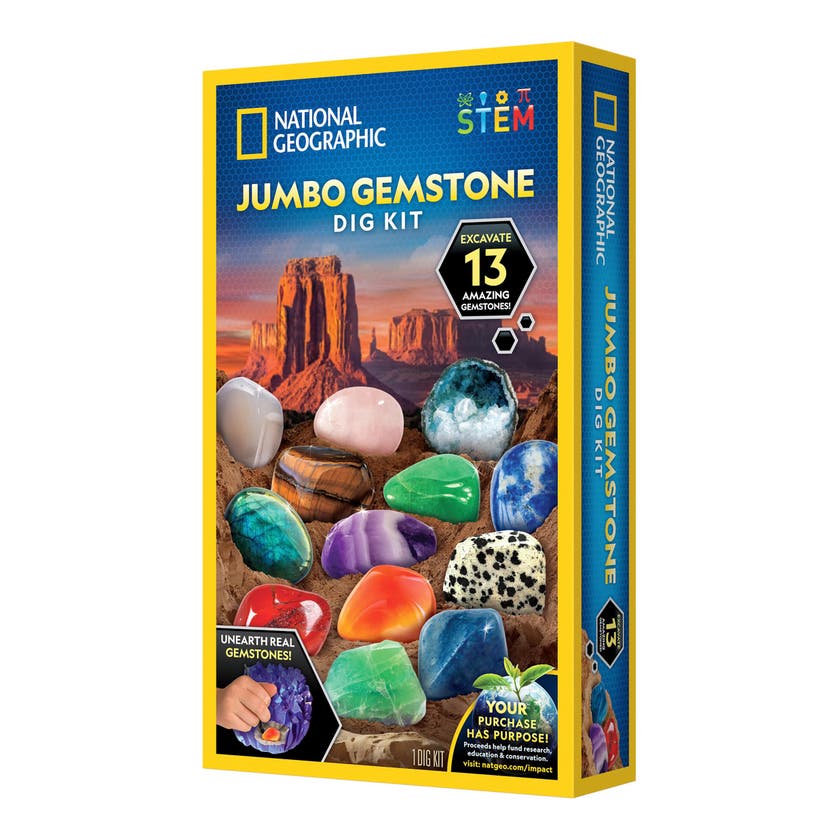 National Geographic Jumbo Edelstensgravekit