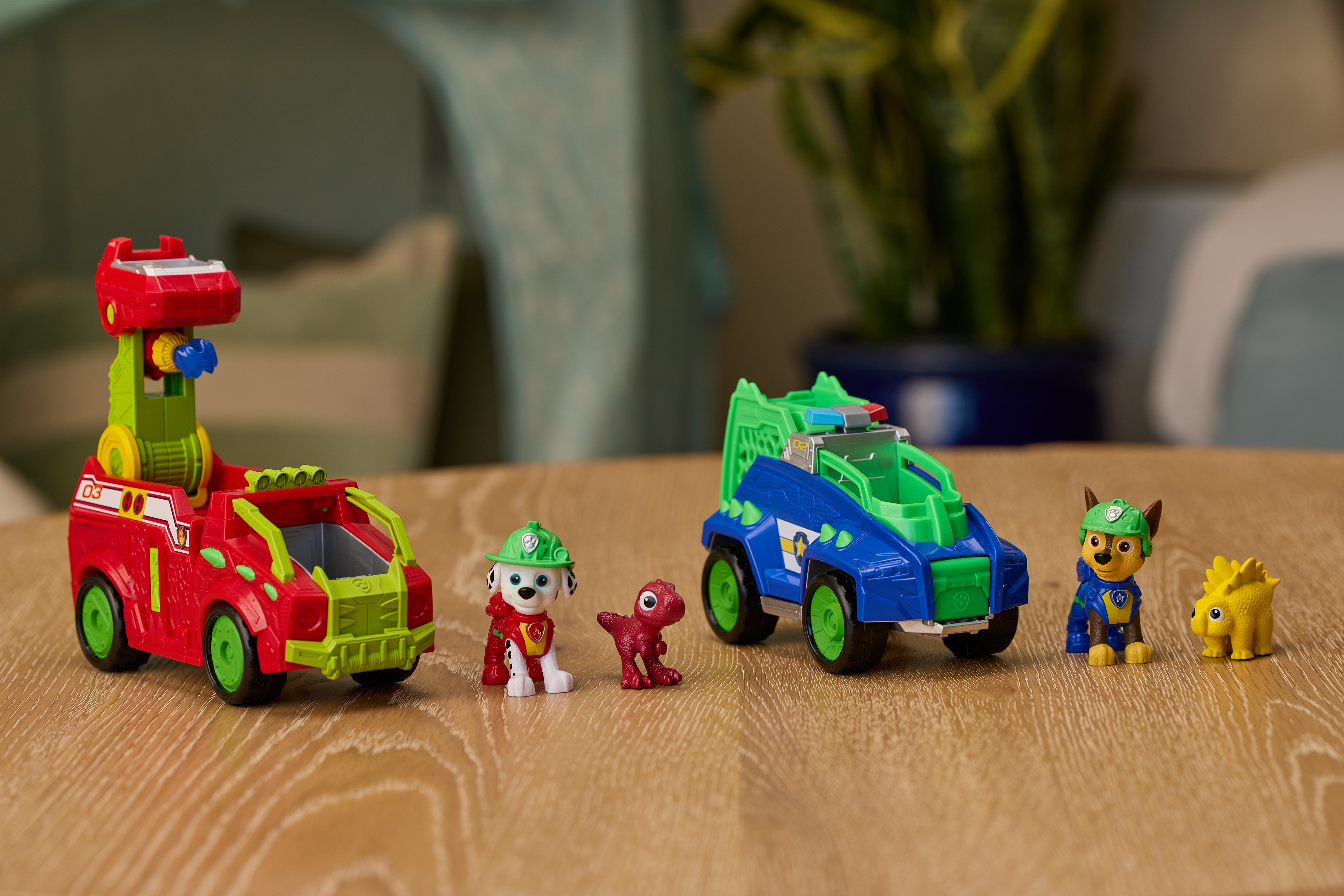 Paw Patrol Movie 3 Dinosaur-kjøretøy 2-pack