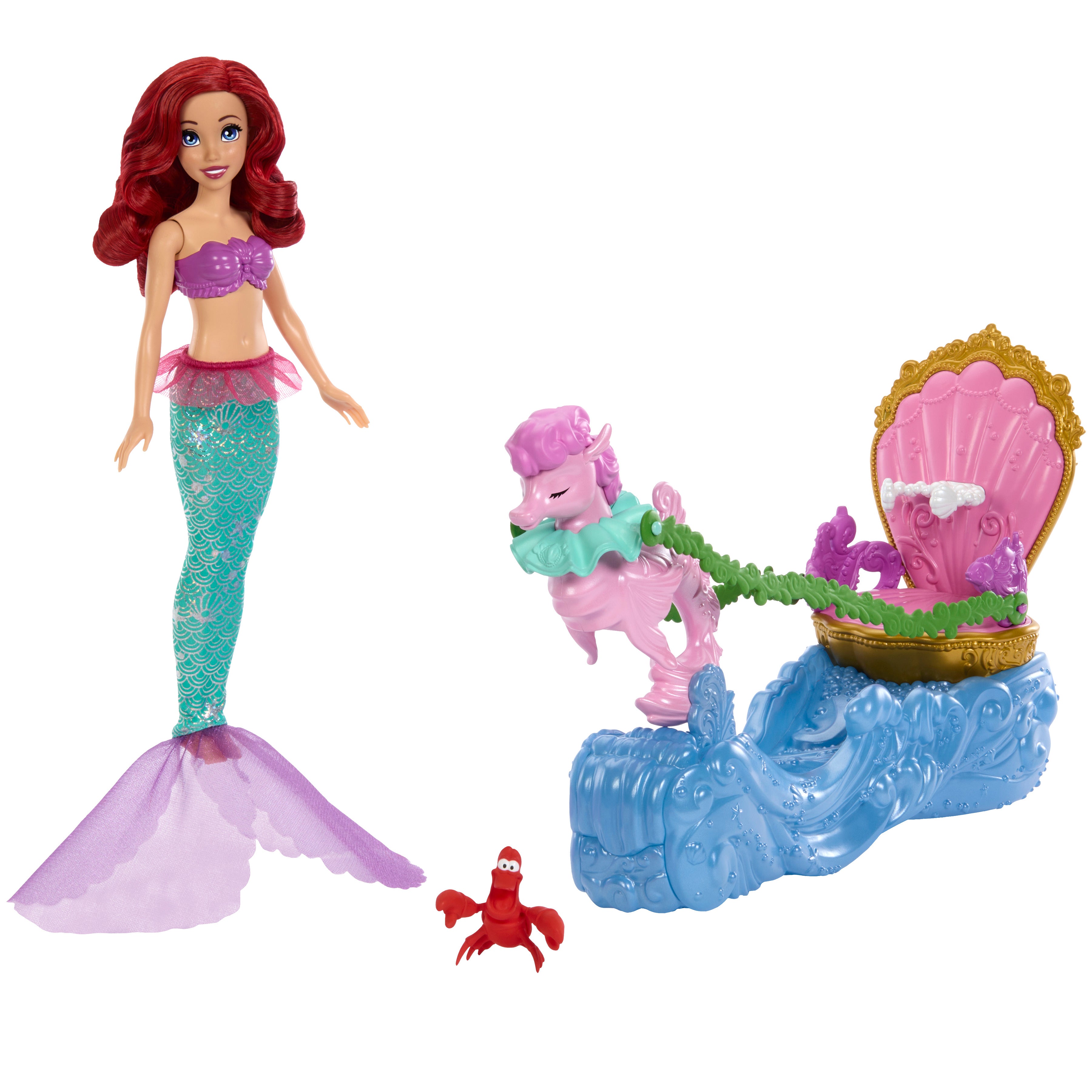 Disney Princess Ariel med vogn og sjøhest