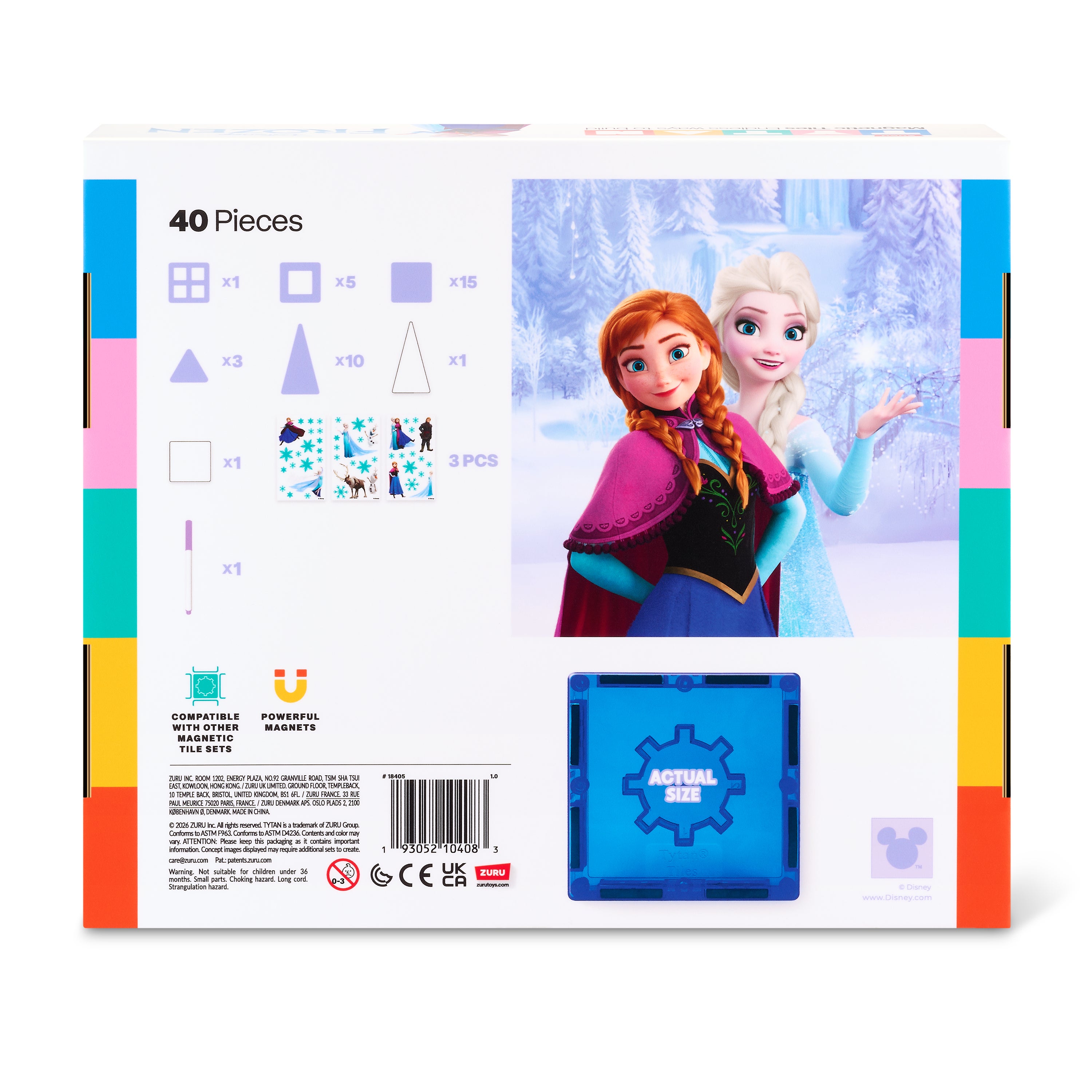 TYTAN Disney Frozen magnetiske byggeplater 40-biter