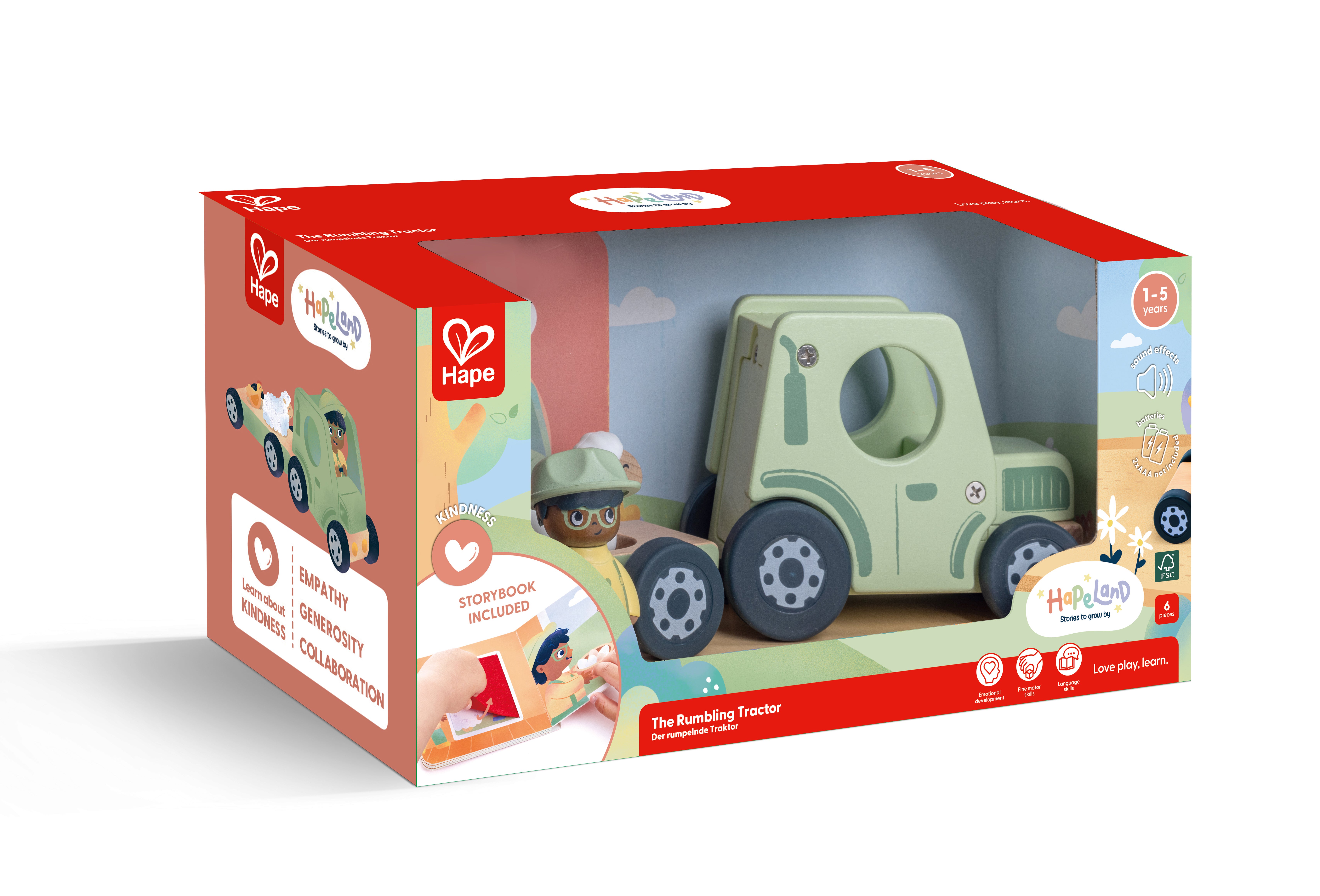 Hape The Rumbling Tractor With Sound