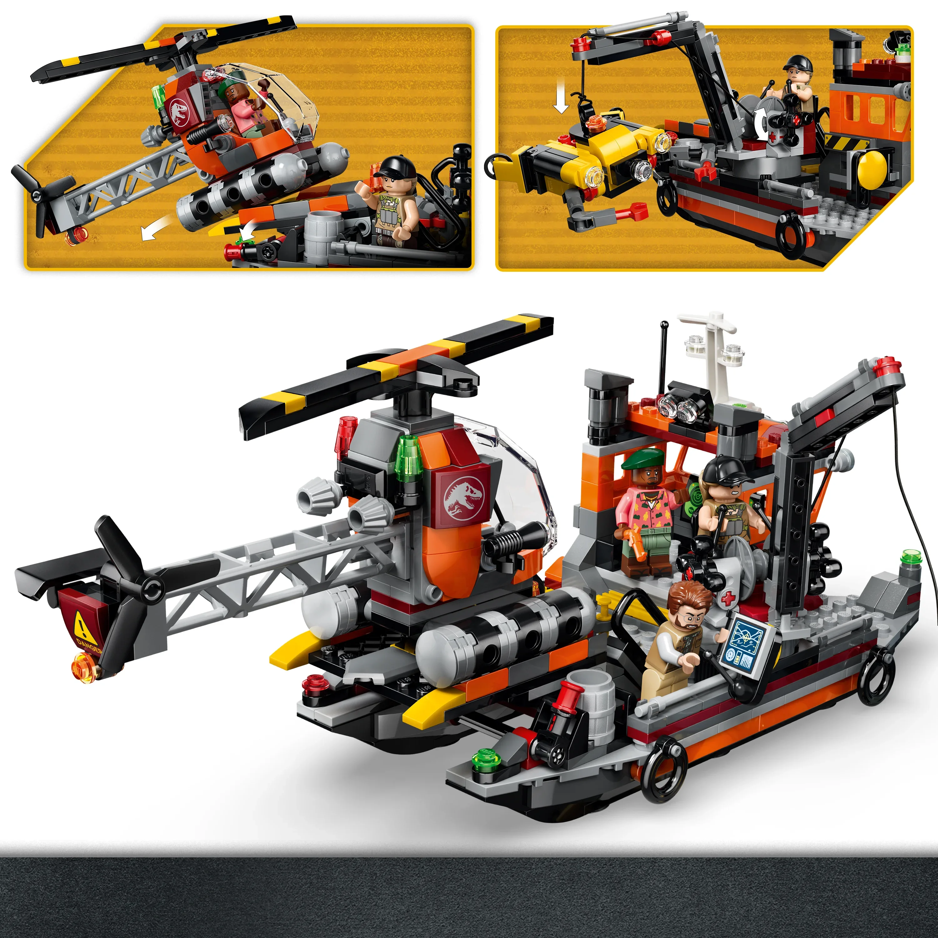 LEGO® Jurassic World Dinosaurangrep med båt og mosasaurus 77983