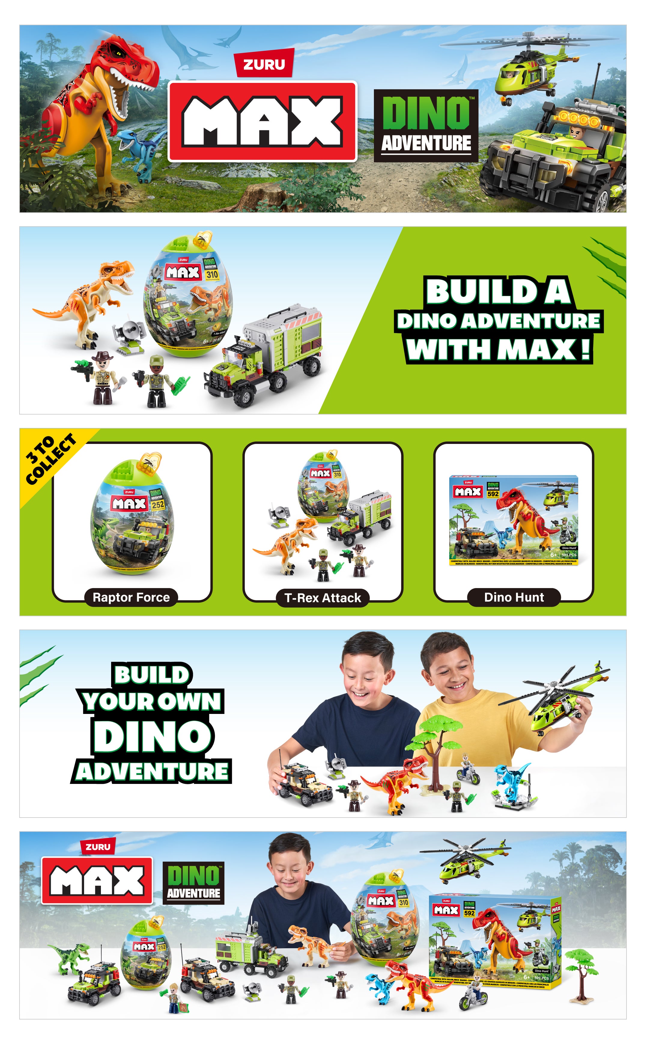 ZURU Max, Dino Adventure Dino Adventure 238 deler