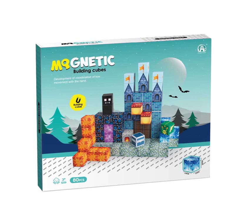 Mag&Play Building Cubes 80 magnetiske kuber