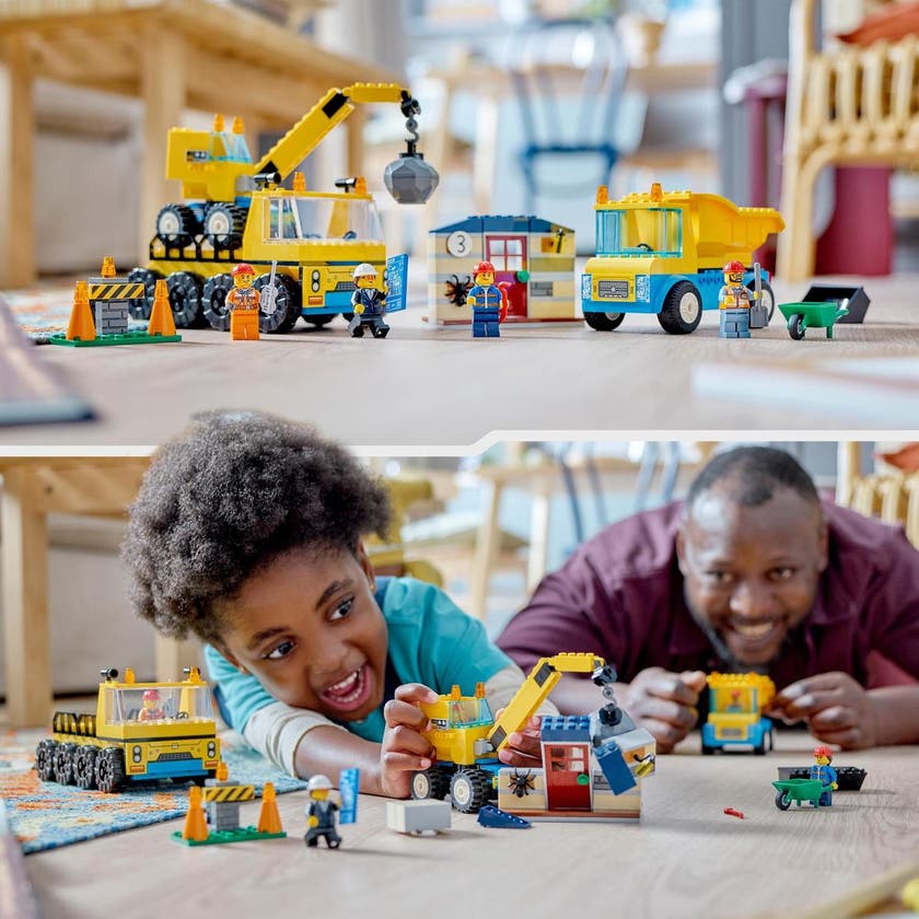 LEGO City 60391, Byggkjøretøy og kran med rivningskule